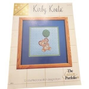 Kirby Koala Counted Cross Stitch Leaflet 12 Designs 1982 Baby Kids Colorful CUTE